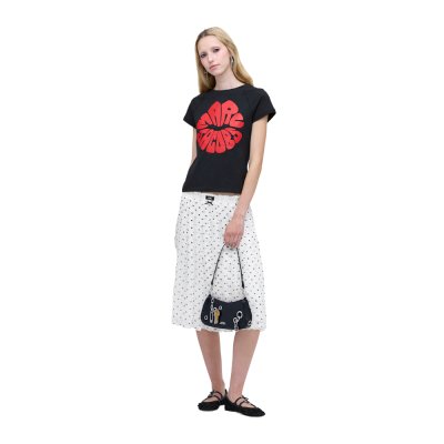 THE KISS LIPS MARC KISS LOGO SHRUNKEN TEE